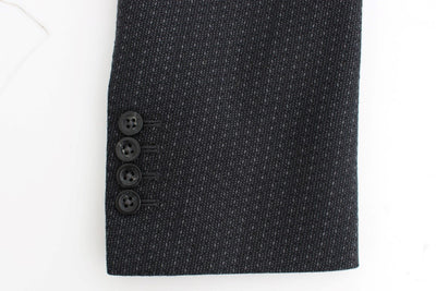 Gray wool two button blazer