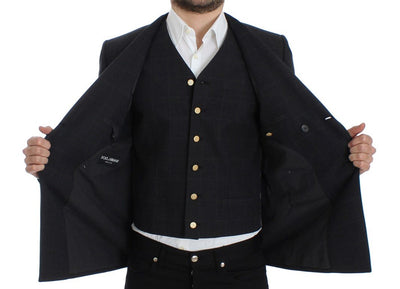 Gray cotton slim fit blazer
