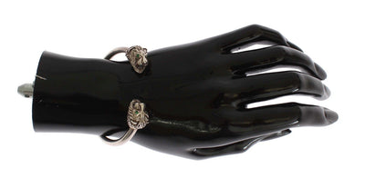 Silver Lion 925 Sterling Bangle Bracelet