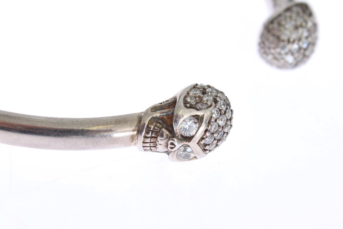 Skull 925 Silver Bangle Bracelet