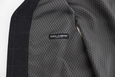 Gray cotton slim fit blazer
