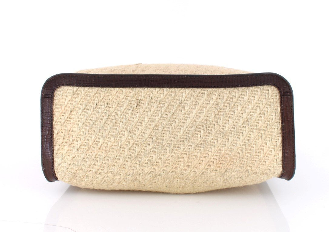 Beige shoulder tote bag