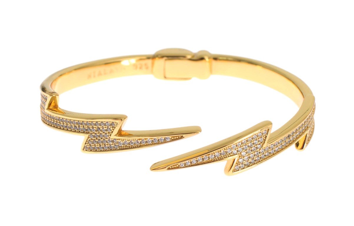 Gold Plated 925 Silver Bangle Bracelet
