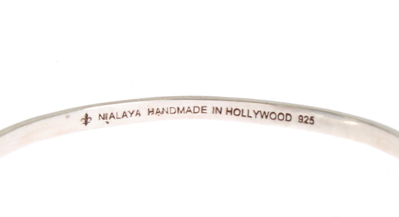 Arrow Crystal 925 Silver Bangle Bracelet