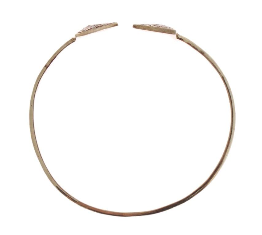 Arrow Crystal 925 Silver Bangle Bracelet