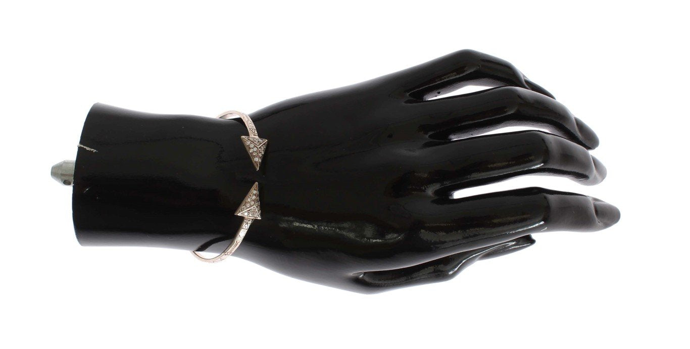 Arrow Crystal 925 Silver Bangle Bracelet