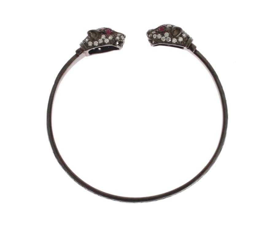 Crystal 925 Silver Bangle Bracelet