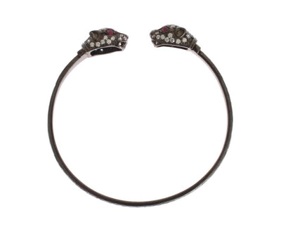 Crystal 925 Silver Bangle Bracelet