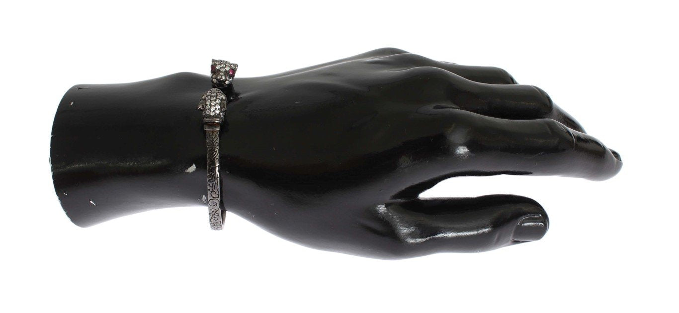 Crystal 925 Silver Bangle Bracelet
