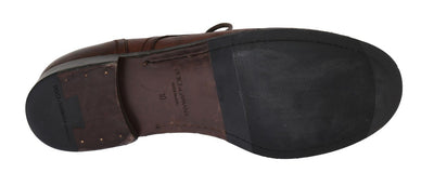 Brown Leather Laceup Formal Shoes