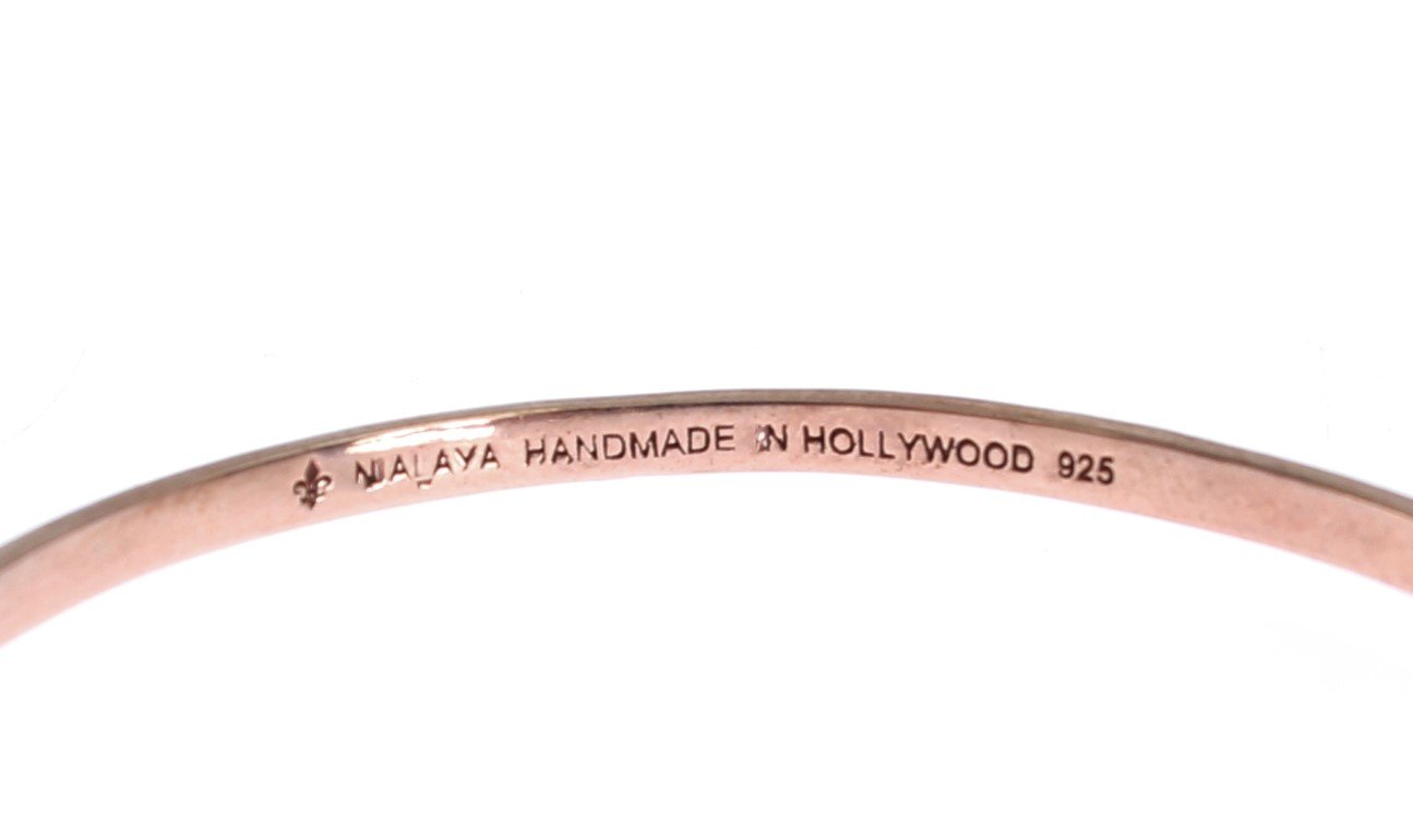 Arrow Rose 925 Silver Bangle Bracelet