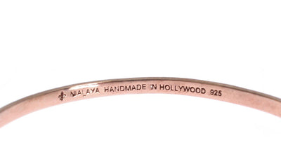 Arrow Rose 925 Silver Bangle Bracelet