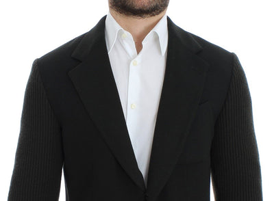 Green cashmere two button blazer