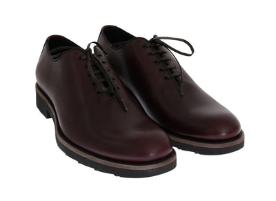 Bordeaux Leather Laceup Formal Shoes