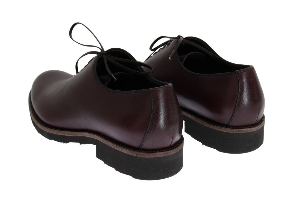 Bordeaux Leather Laceup Formal Shoes