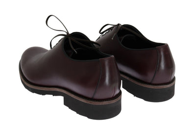 Bordeaux Leather Laceup Formal Shoes