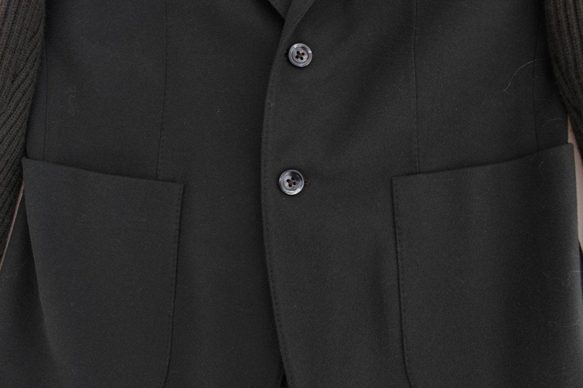 Green cashmere two button blazer
