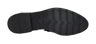 Black White Striped Pony Hair Shoes
