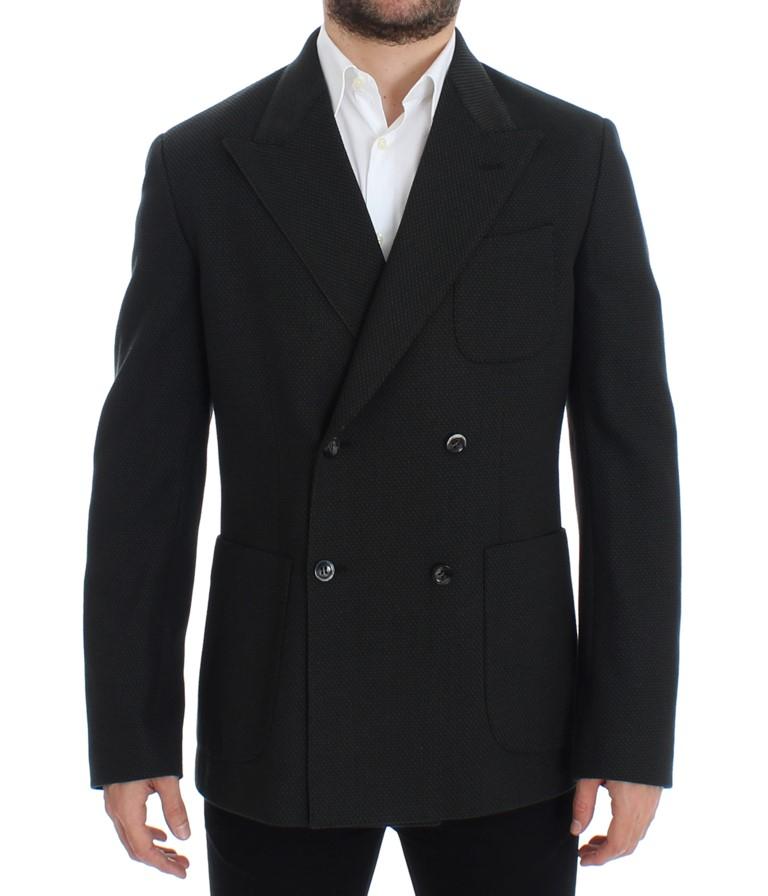 Green brown double breasted blazer
