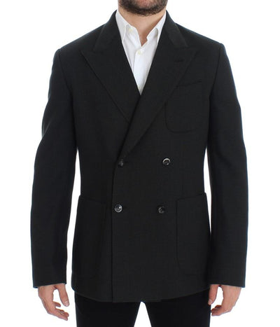 Green brown double breasted blazer