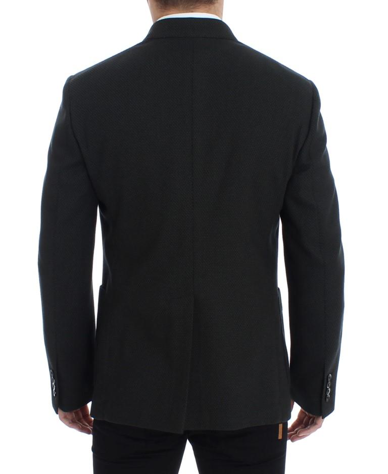 Green brown double breasted blazer