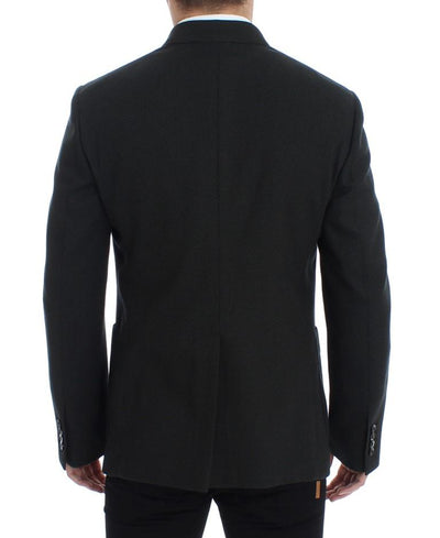 Green brown double breasted blazer