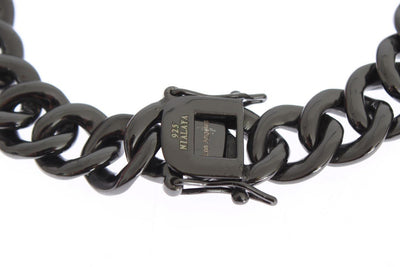 Black Rhodium 925 Sterling Silver Chain Bracelet