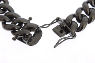 Black Rhodium 925 Sterling Silver Chain Bracelet