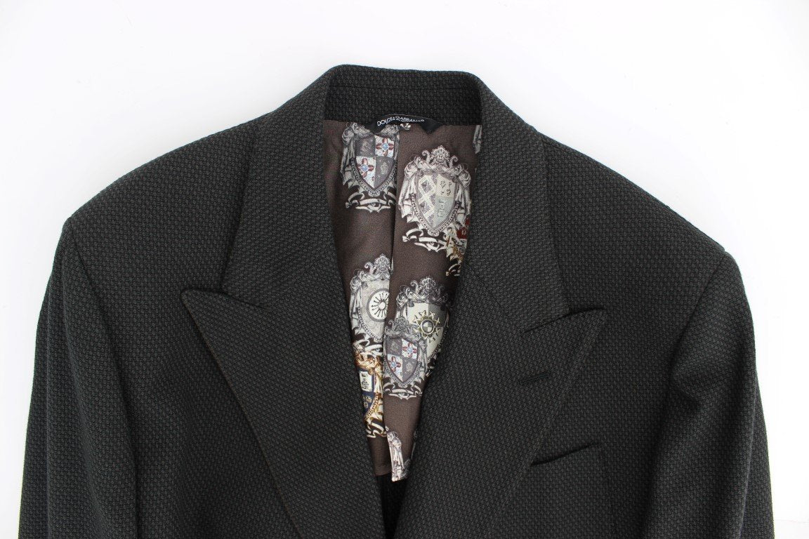 Green brown double breasted blazer