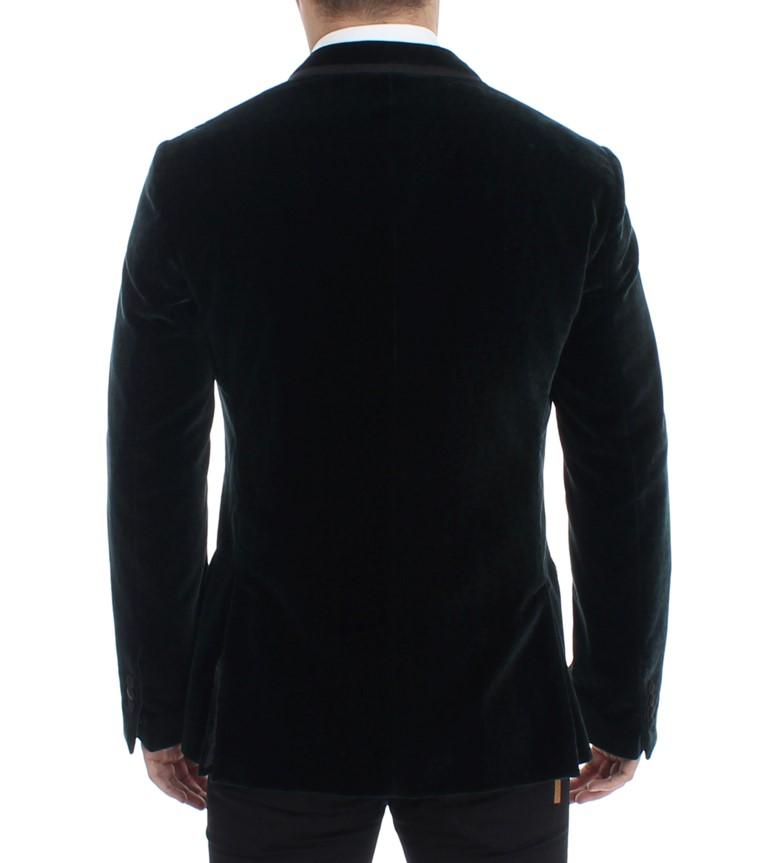Green velvet MARTINI slim fit blazer