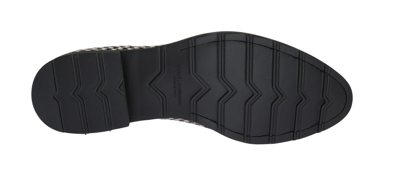 Black White Pony Hair Formal Shoes