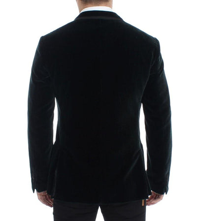 Green velvet MARTINI slim fit blazer