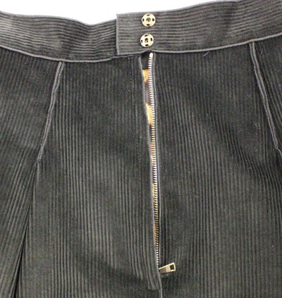 Black Cotton Manchester Mini Skirt