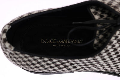 Black White Pony Hair Formal Shoes