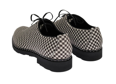 Black White Pony Hair Formal Shoes
