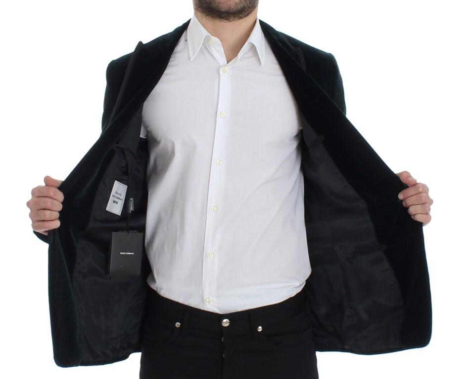 Green velvet MARTINI slim fit blazer