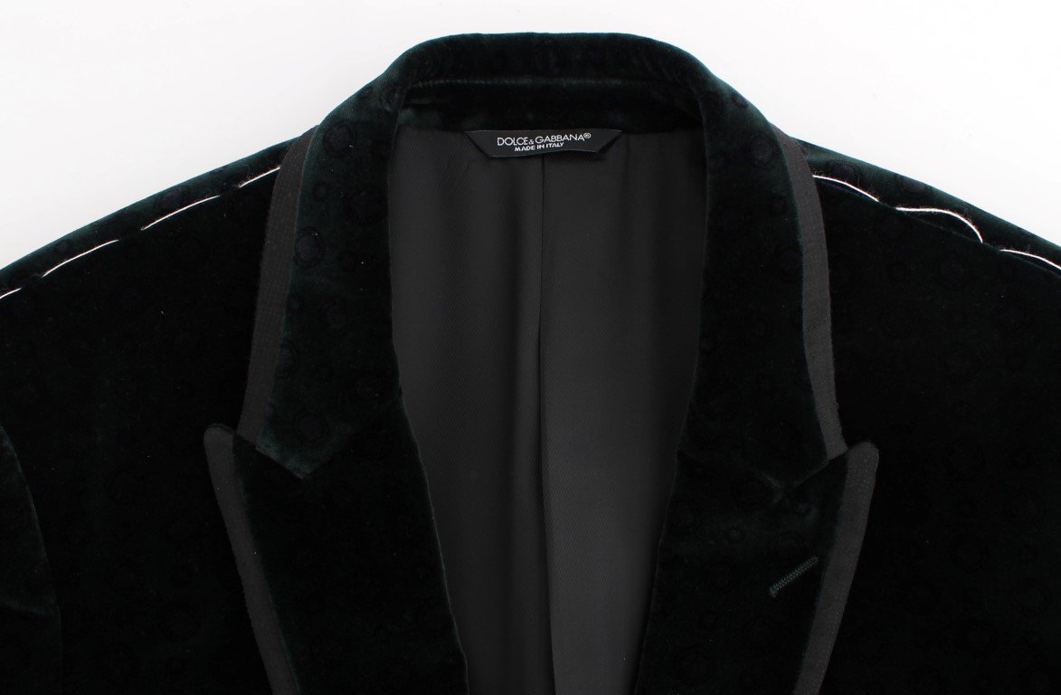 Green velvet MARTINI slim fit blazer