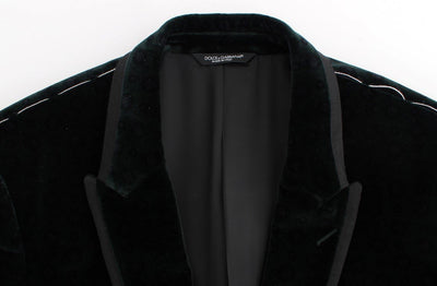 Green velvet MARTINI slim fit blazer