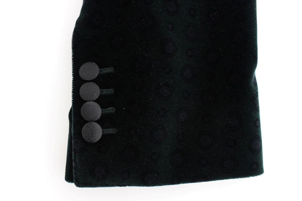 Green velvet MARTINI slim fit blazer