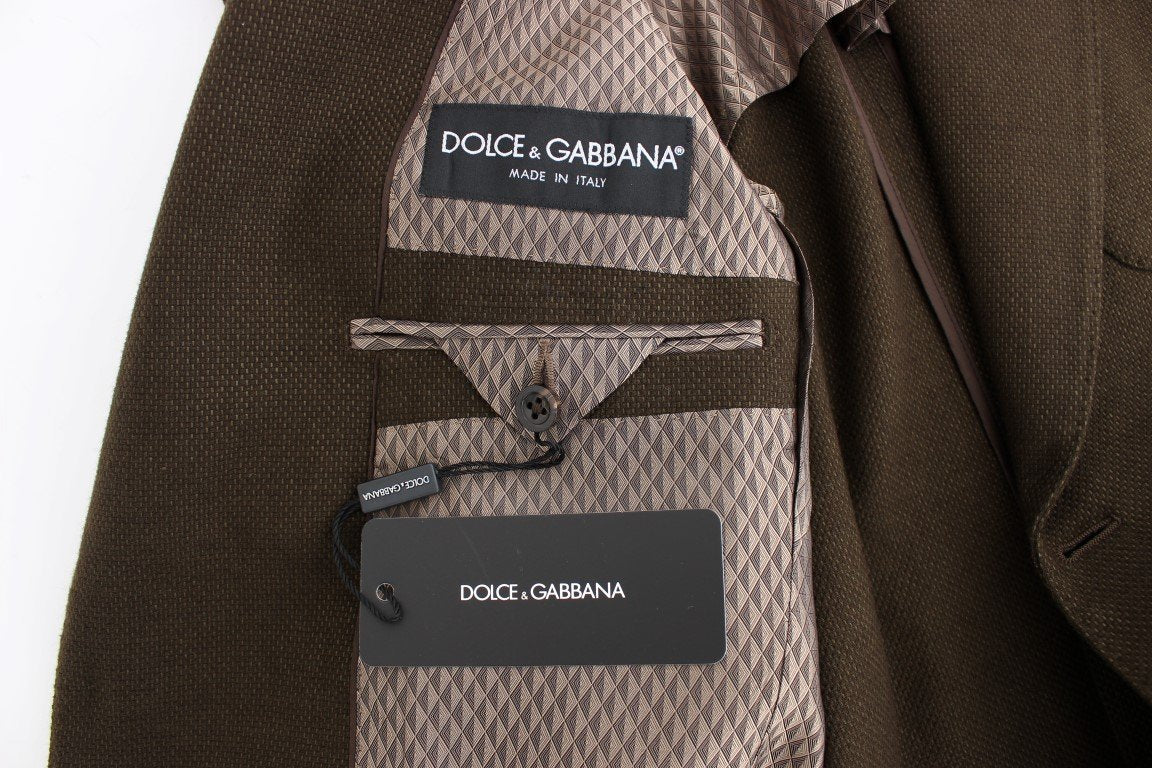 Green wool regular fit blazer