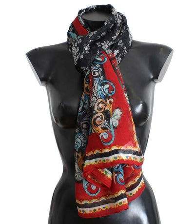 Multicolor Carretto Print Silk Scarf