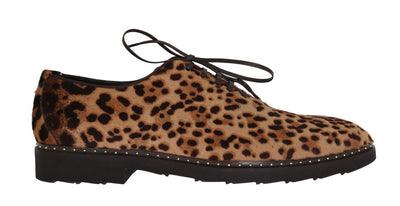 Beige Brown Savana Pony Hair Shoes