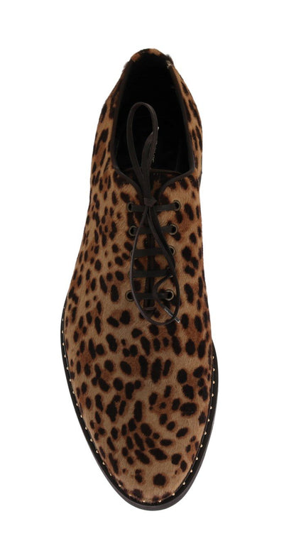 Beige Brown Savana Pony Hair Shoes
