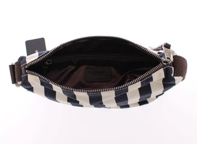 Blue striped canvas toiletry bag