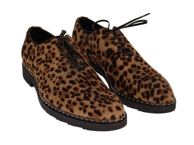 Beige Brown Savana Pony Hair Shoes
