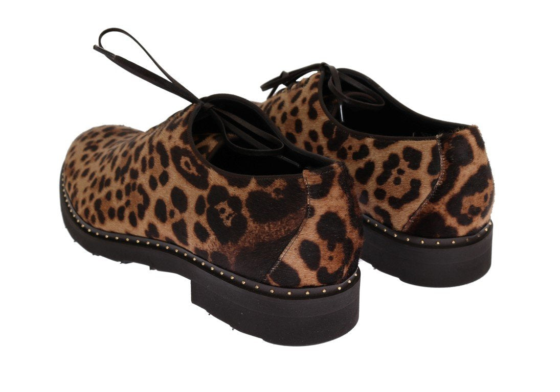 Beige Brown Savana Pony Hair Shoes