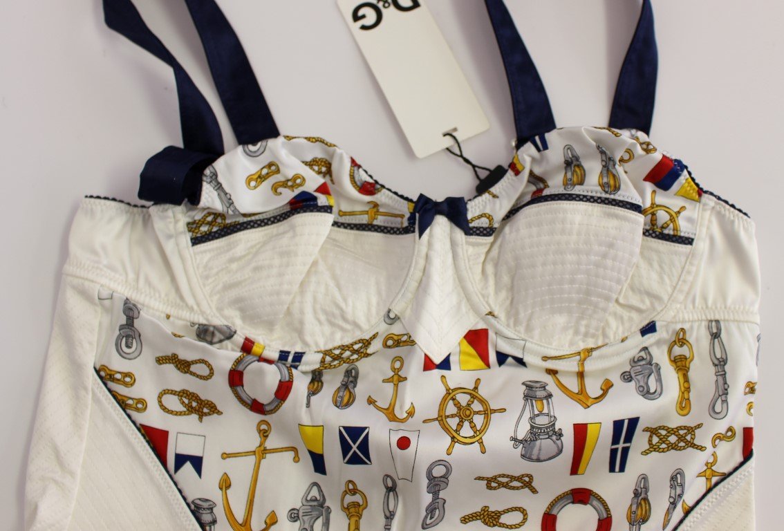 White sailor motive tank top