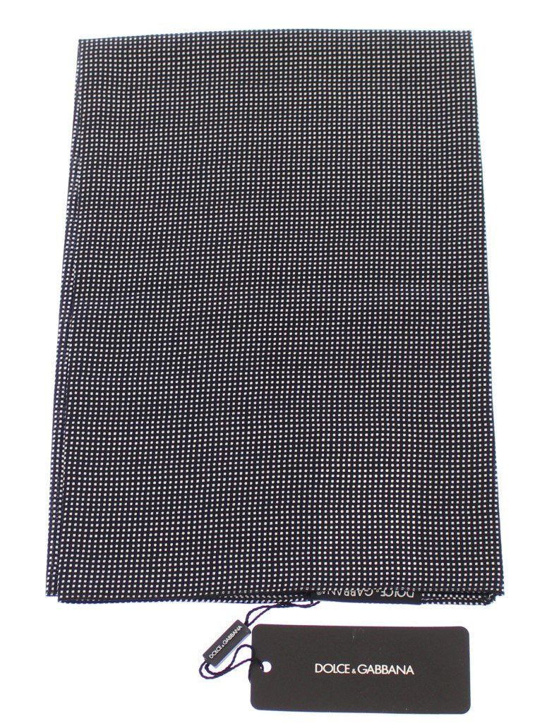 Blue Polka Dot Silk Scarf