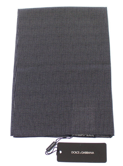 Blue Polka Dot Silk Scarf
