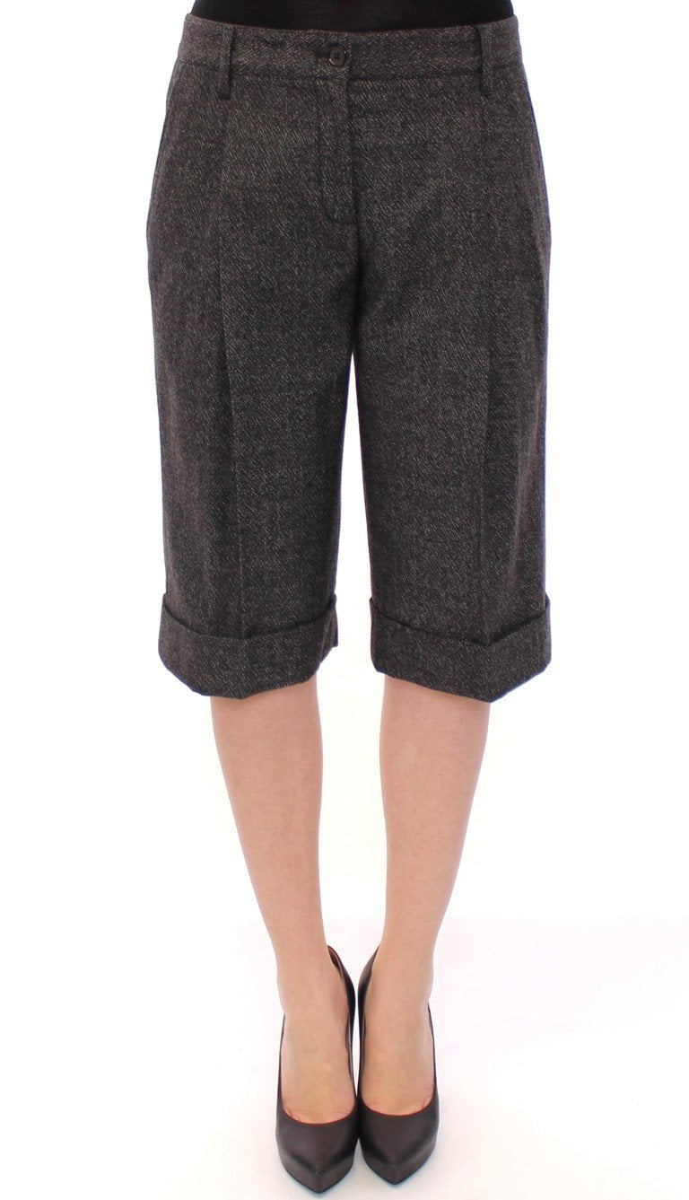 Gray wool shorts pants